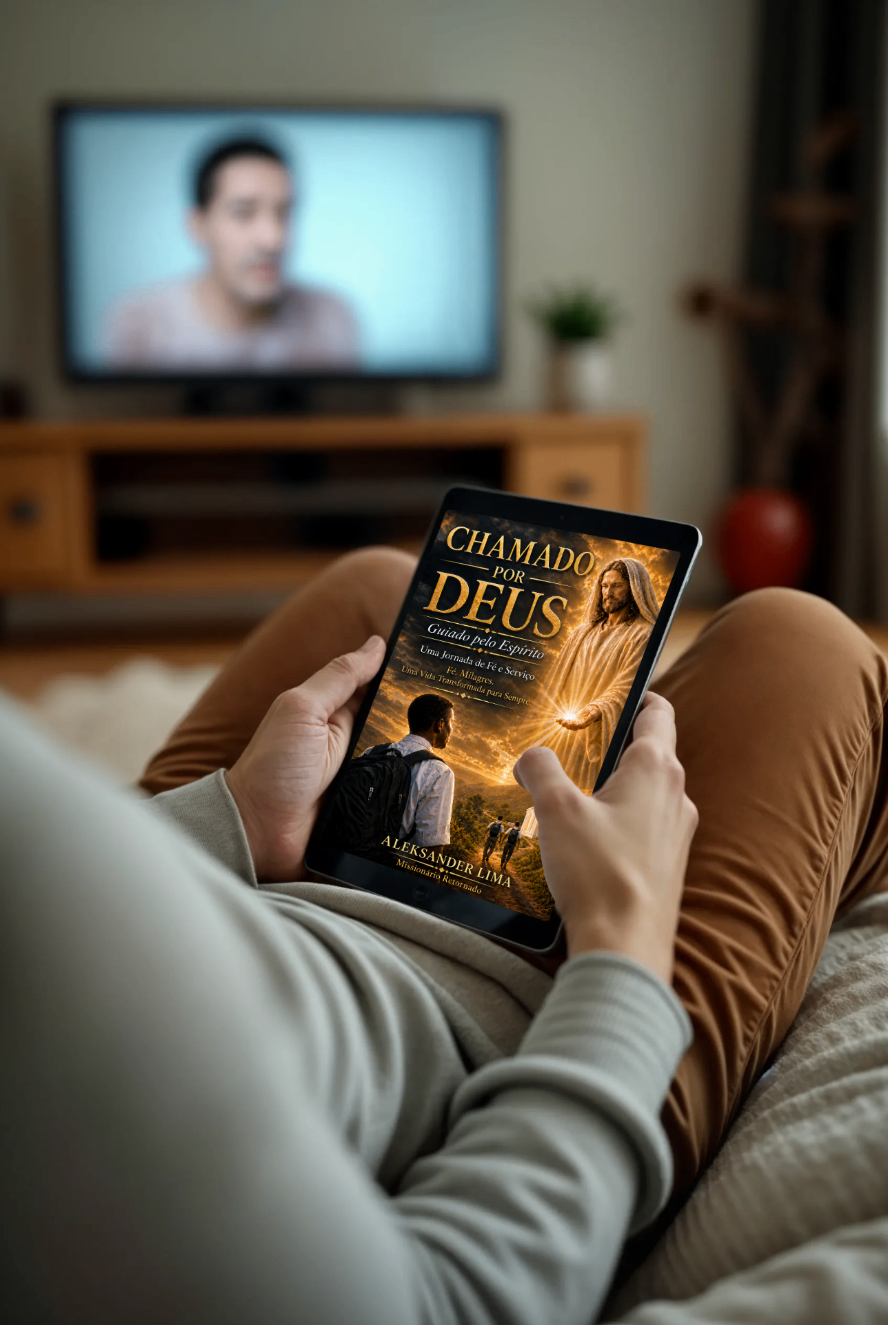 Leitor a desfrutar do ebook Chamado por Deus em casa